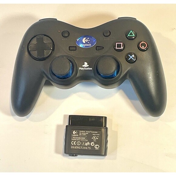 Logitech Sony Playstation 2 PS2 Cordless Action Controller & Receiver Dongle! - Picture 1 of 8